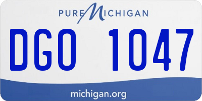 MI license plate DGO1047