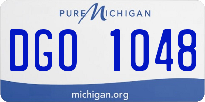 MI license plate DGO1048