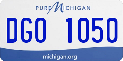 MI license plate DGO1050