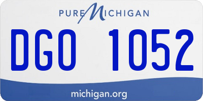MI license plate DGO1052