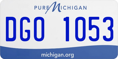 MI license plate DGO1053