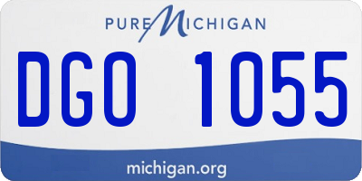 MI license plate DGO1055