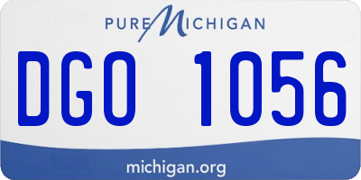 MI license plate DGO1056