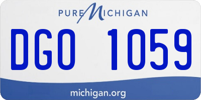 MI license plate DGO1059