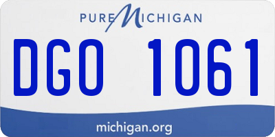 MI license plate DGO1061