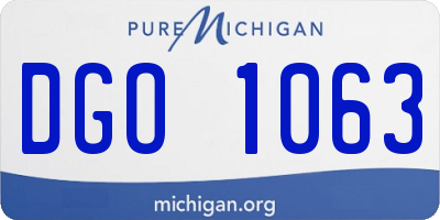 MI license plate DGO1063