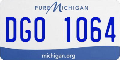 MI license plate DGO1064