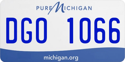 MI license plate DGO1066