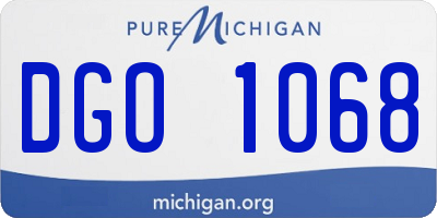 MI license plate DGO1068