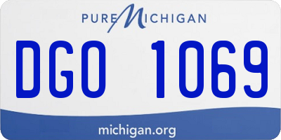 MI license plate DGO1069