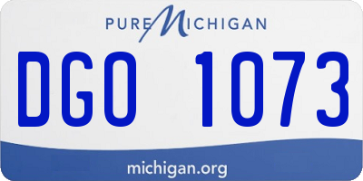 MI license plate DGO1073