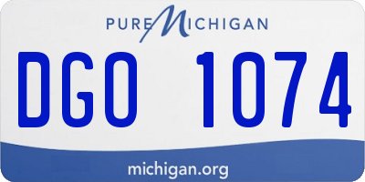 MI license plate DGO1074