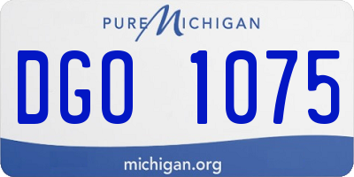 MI license plate DGO1075