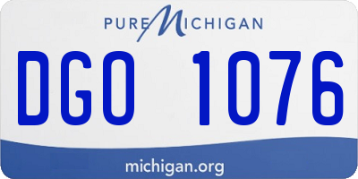 MI license plate DGO1076