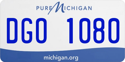 MI license plate DGO1080