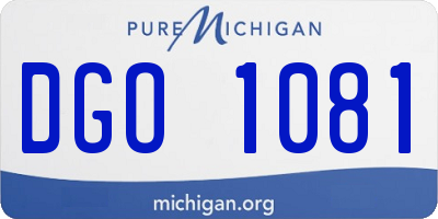 MI license plate DGO1081