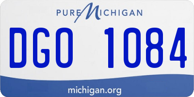 MI license plate DGO1084