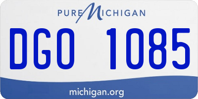 MI license plate DGO1085