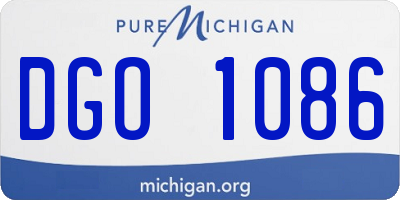 MI license plate DGO1086