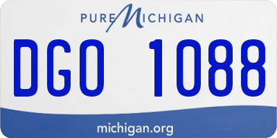 MI license plate DGO1088