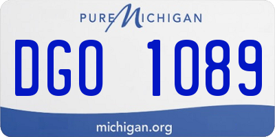 MI license plate DGO1089