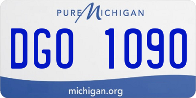 MI license plate DGO1090