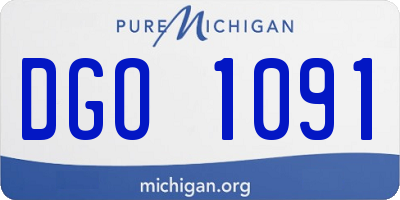 MI license plate DGO1091