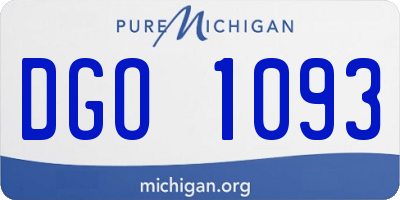 MI license plate DGO1093