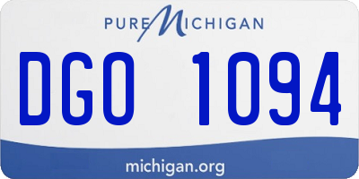 MI license plate DGO1094