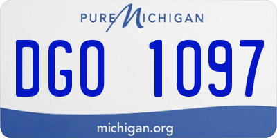MI license plate DGO1097
