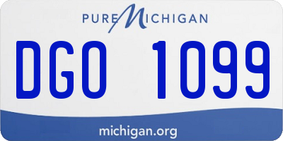 MI license plate DGO1099