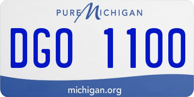 MI license plate DGO1100