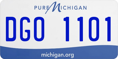 MI license plate DGO1101