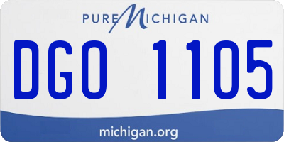 MI license plate DGO1105