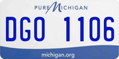 MI license plate DGO1106