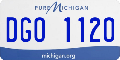 MI license plate DGO1120