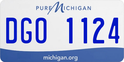 MI license plate DGO1124