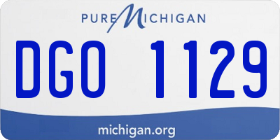 MI license plate DGO1129