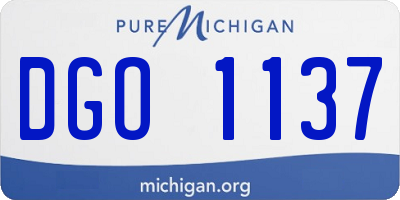 MI license plate DGO1137