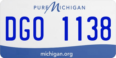MI license plate DGO1138