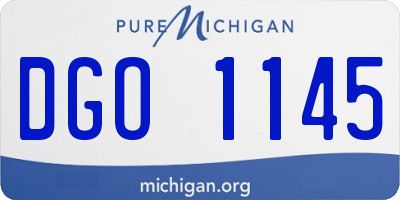 MI license plate DGO1145