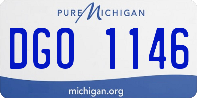 MI license plate DGO1146