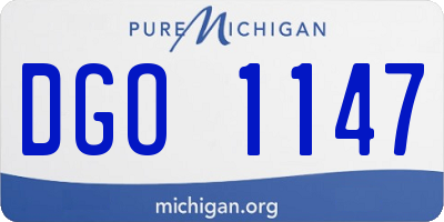 MI license plate DGO1147