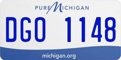 MI license plate DGO1148