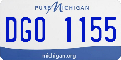 MI license plate DGO1155