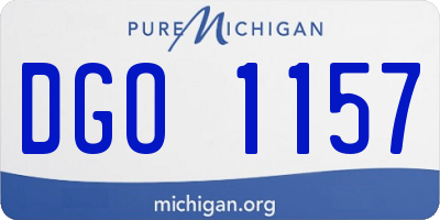 MI license plate DGO1157