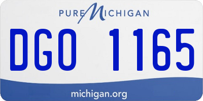 MI license plate DGO1165