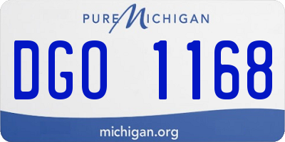 MI license plate DGO1168