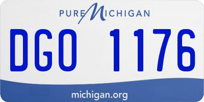 MI license plate DGO1176