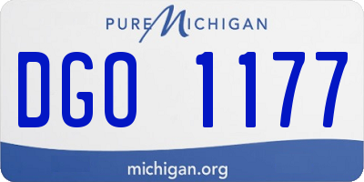 MI license plate DGO1177